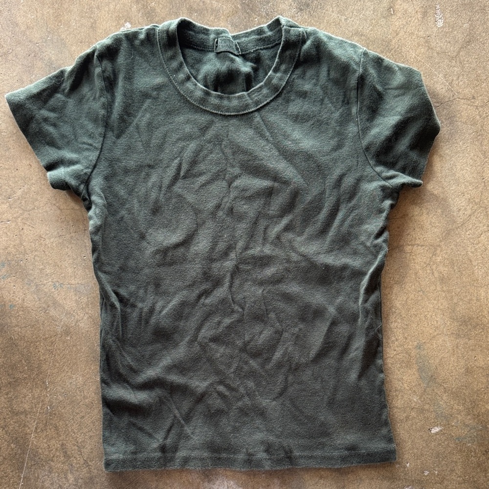 Brandy Melville Dark Green Short Sleeve Tee